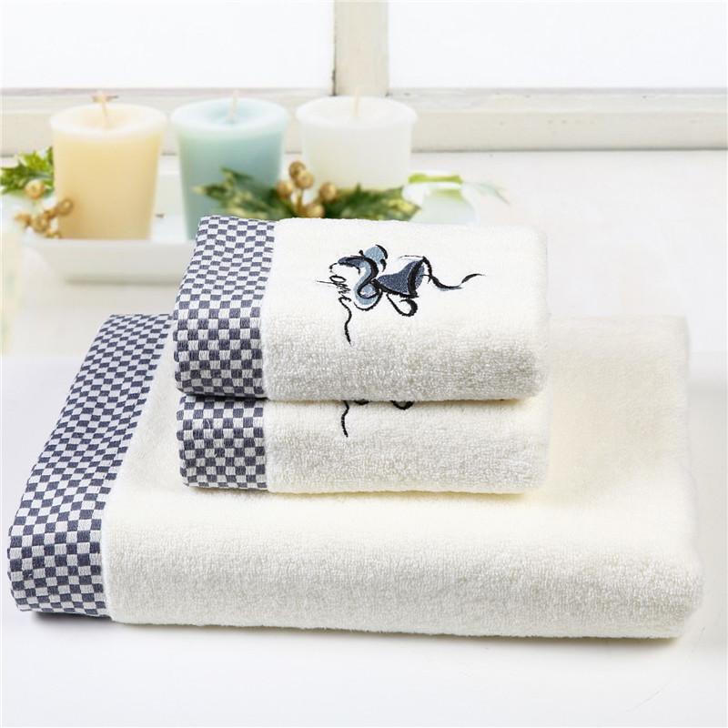 100% Cotton Khăn Mặt Khăn Tắm Ba Mảnh Mềm Mại Khăn Mặt Hộp Quà Phù Hợp Với Đám Cưới Thương Vụ Món Quà Sinh Nhật Mua Tùy Chỉnh