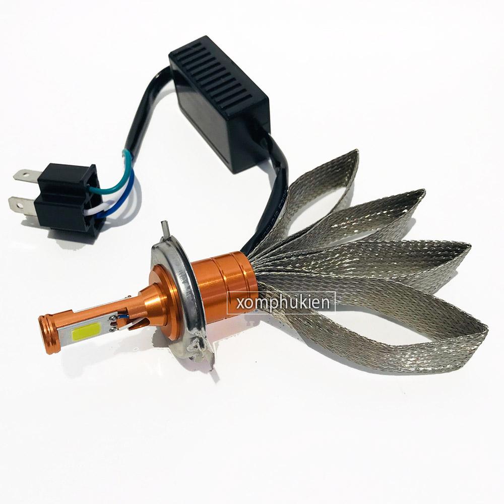 Đèn Pha Led 2 Tim H4 Ánh Sáng Trắng Loại 1 [ 1 chiếc ]