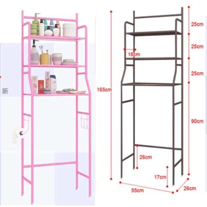 Kệ để đồ 3 tầng phía trên bồn cầu( trắng)