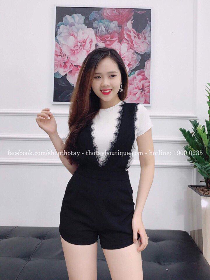 jum yếm đùi kèm áo thun rời, set yếm (Đỏ - Đen)