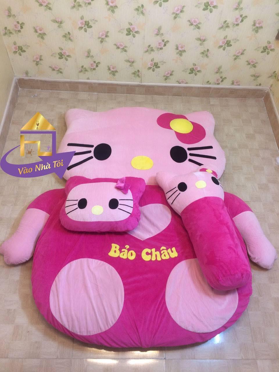 Nệm Thú Bông Cao Cấp Nhật Bản Kitty Hồng Vao Nha Toi BA0037