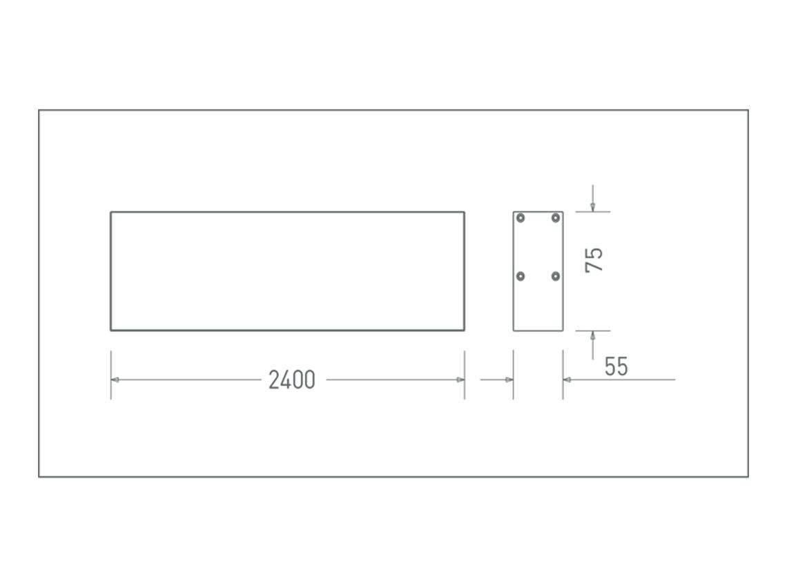 Đèn LED Thanh Treo 72W (2400x55x75) MLL424-072WS658LB6/MLL424-072WS408LB6/MLL424-072WS278LB6