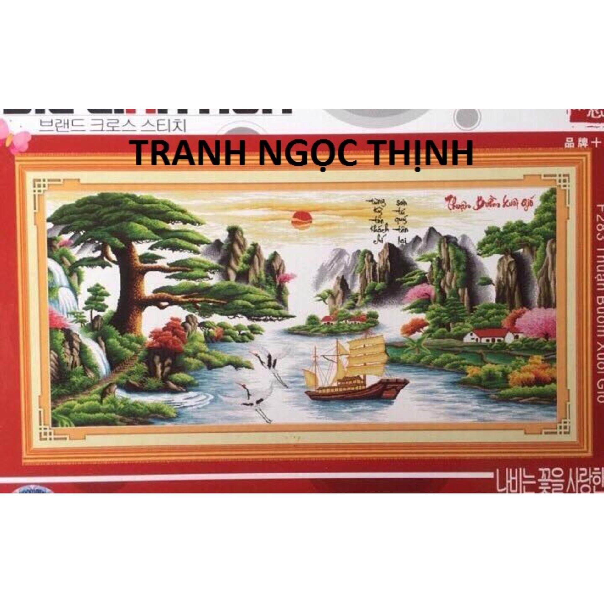 Tranh thêu chữ thập thuận buồn xuôi gió DLH-YF283-Ngọc Thịnh