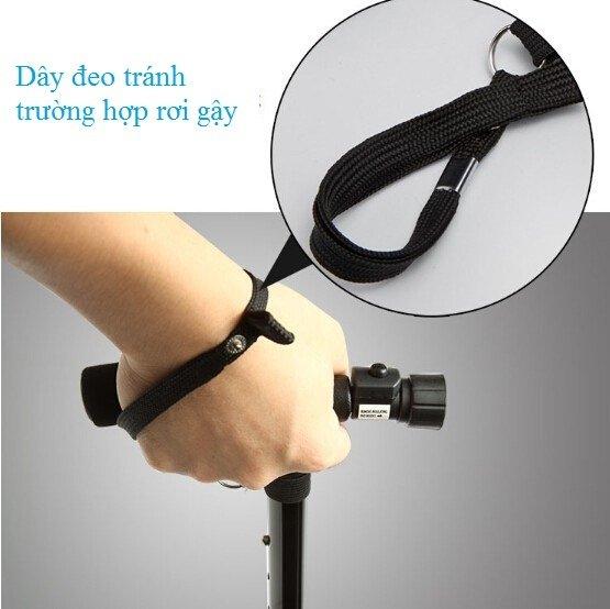 Gậy Chống Trượt gấp lại - Có Đèn Pin Cho Người Già.