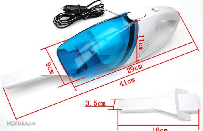 Máy hút bụi mini - Máy hút bụi dành cho xe oto (trắng xanh)