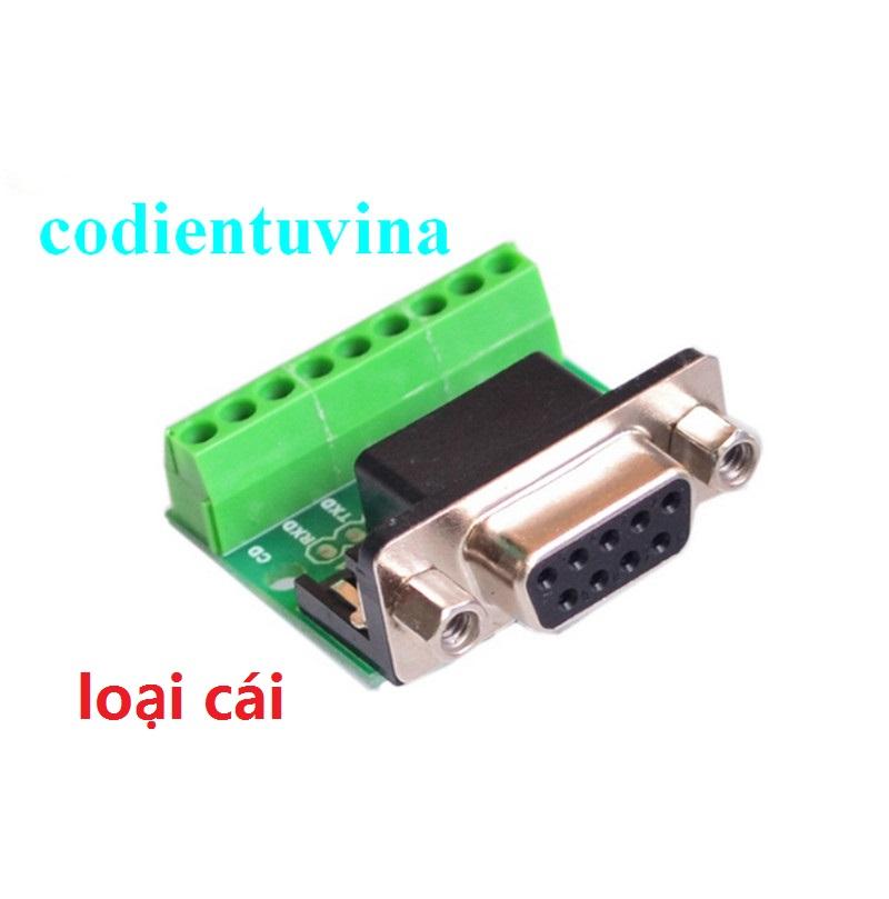 Board chuyển đổi DB9 RS232 sang domino (loại cái)