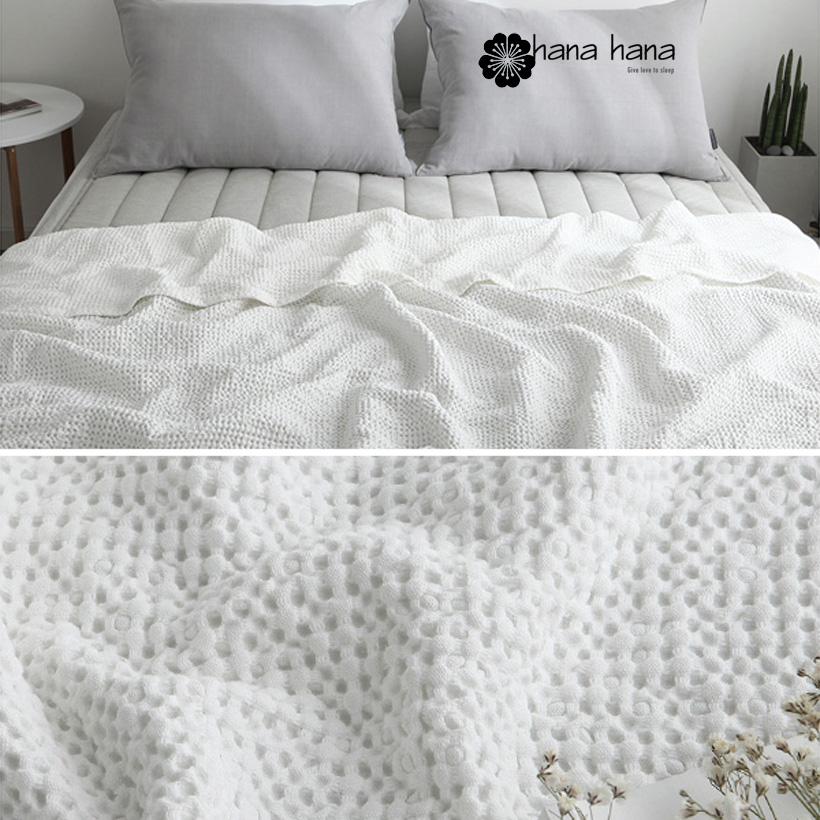 Chăn HANAHANA MODERNWAFFLE COTTON SPREAD 190 x 210 cm (Ivory)