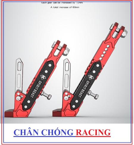 Chân chống xe máy Racing CNC màu xanh