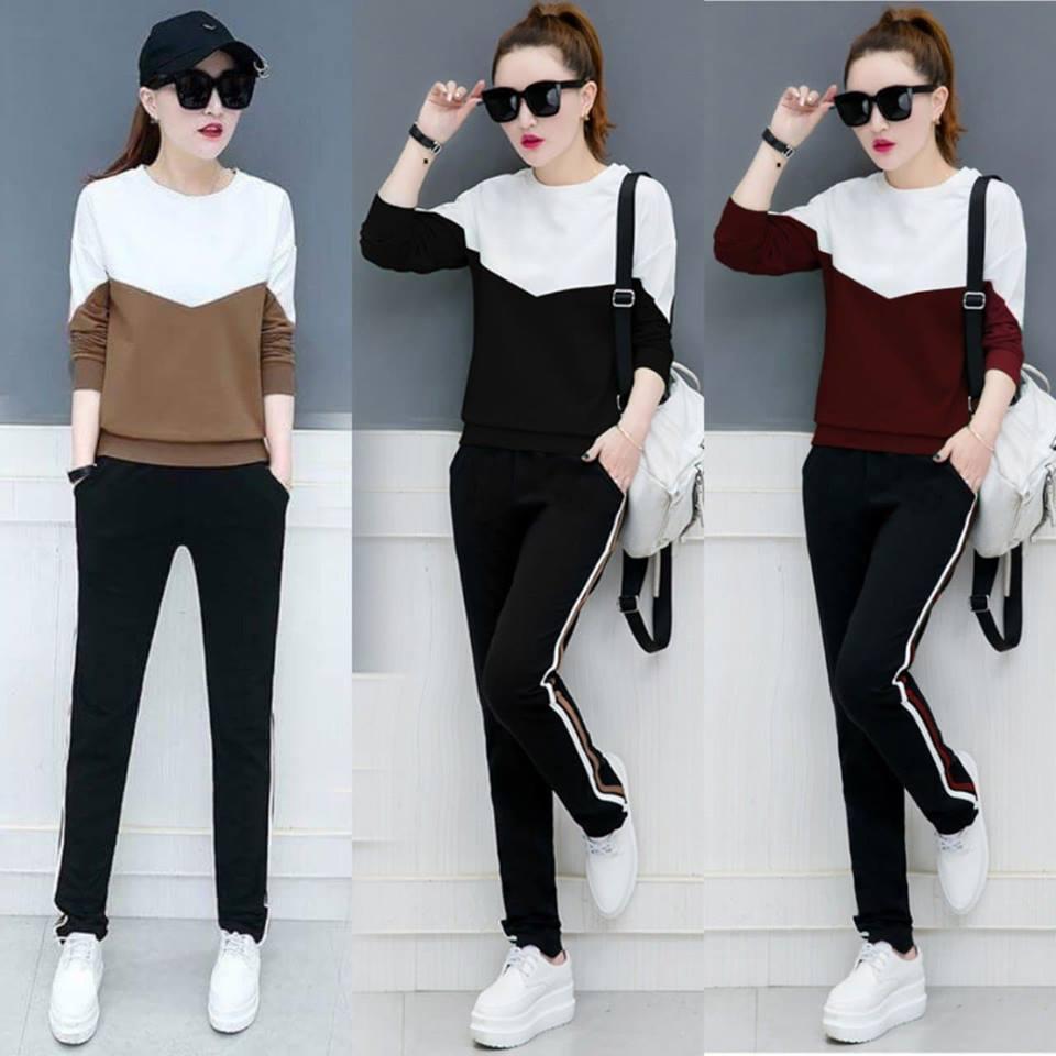 Giá sỉ Bộ đồ thể thao thu đông phối màu cao cấp