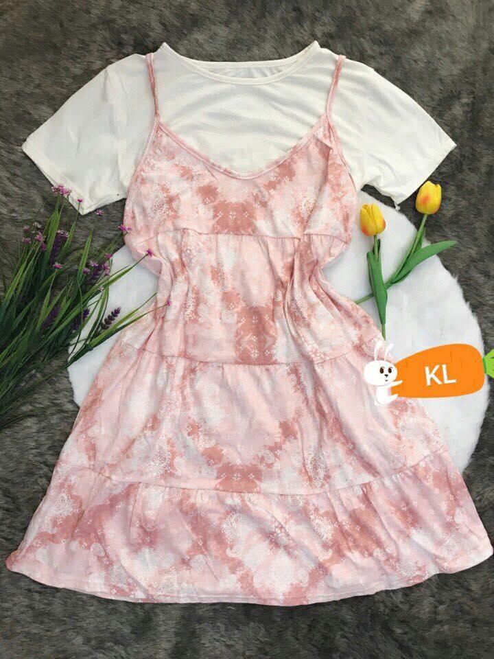 [HCM]Set yếm và áo cotton bánh bèo siêu hot (hình chụp thật)