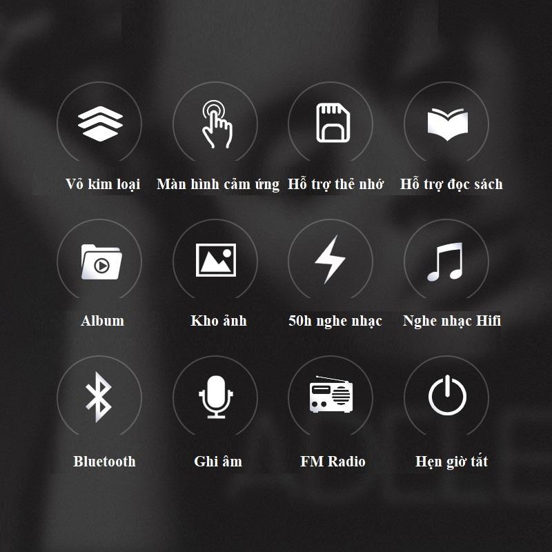 Máy nghe nhạc MP3 Lossless Ruizu D02 - 8G (Phiên bản Bluetooth)