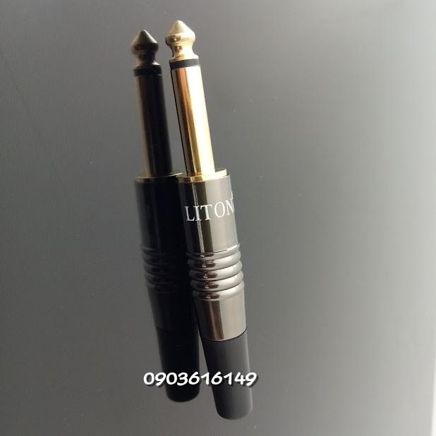bộ 2 đầu hàn Jack 6ly Liton thẳng đen bóng