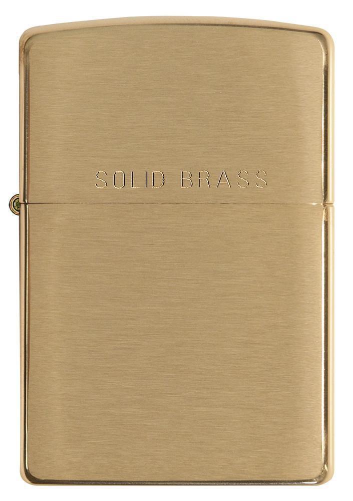 Zippo Brushed Brass Engraved Lighter 204