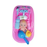 Bộ đồ chơi Bồn Tắm Búp Bê 10 món như thật cho bé học cách chăm sóc em bé