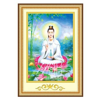 [HCM]Tranh thêu Quan Âm 3D (53400) chưa thêu