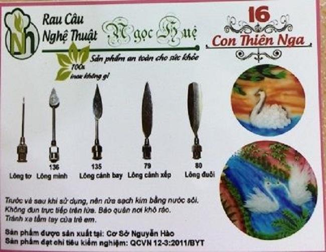 [HCM]Kim rau câu 3D Ngọc Huệ (bộ 5 kim số 16 - con thiên nga)