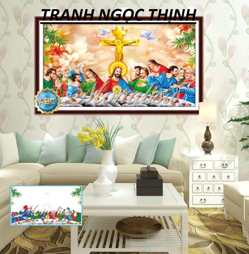 Tranh đính đá cao cấp bữa tiệc ly Y8139 Kích thước: 120x70cm