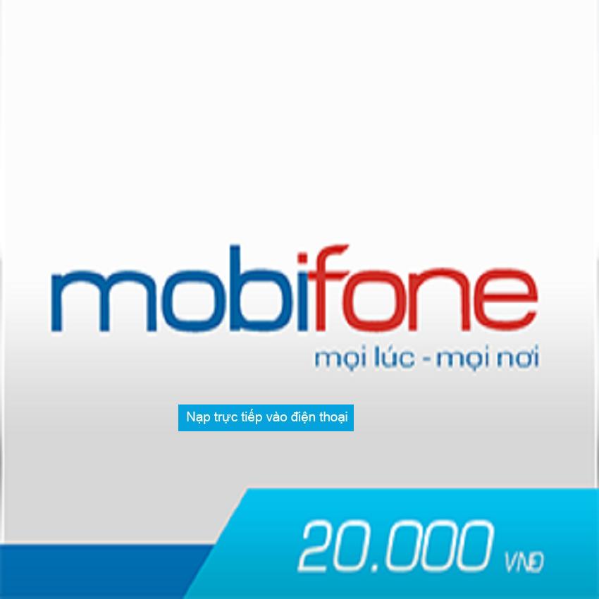 [HCM] THẺ CÀO Mobifone 20.000 VNĐ & PHÍ CHUYỂN