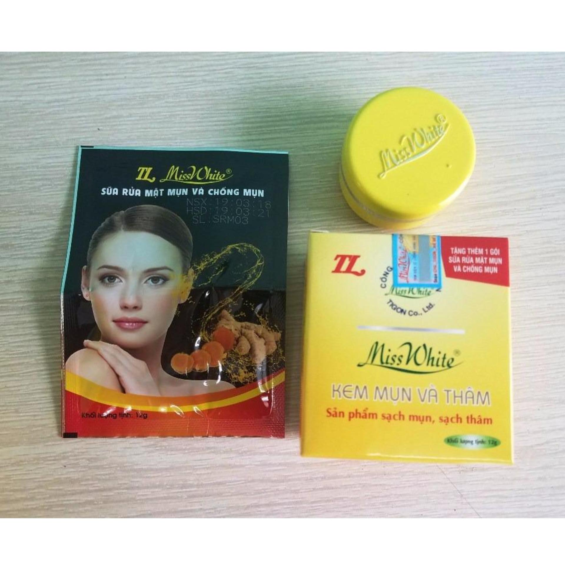 Combo 2 Hộp Kem Ngừa Mụn Miss White - 12G - Công Ty