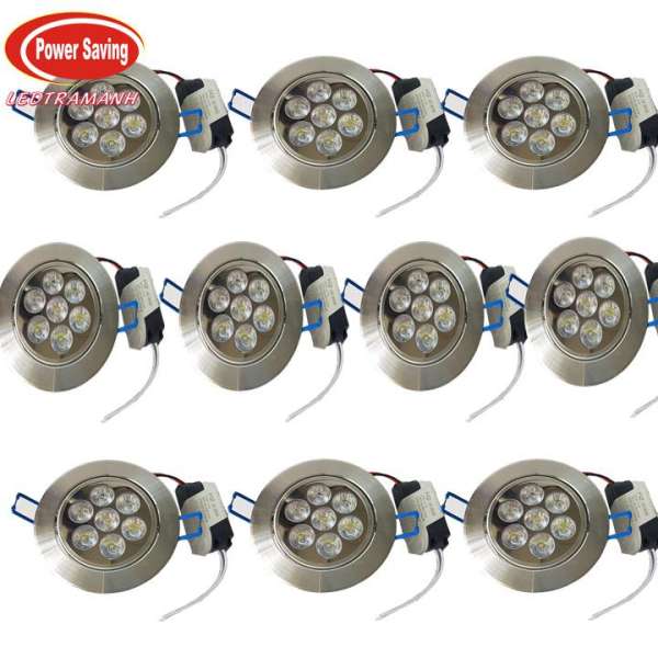 Combo 10 led âm trần mắt ếch 7W