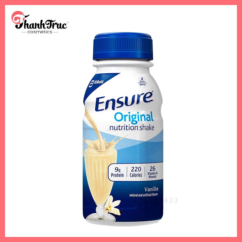 [HCM]SỮA NƯỚC ENSURE ORIGINAL NUTRITION SHAKE HƯƠNG VANI