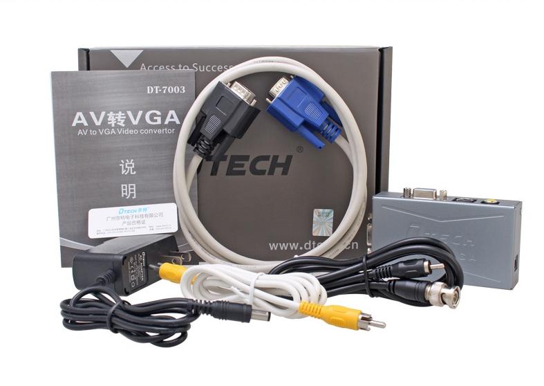 Bộ chuyển tín hiệu VGA/AV/SVideo sang VGA Dtech DT-7003