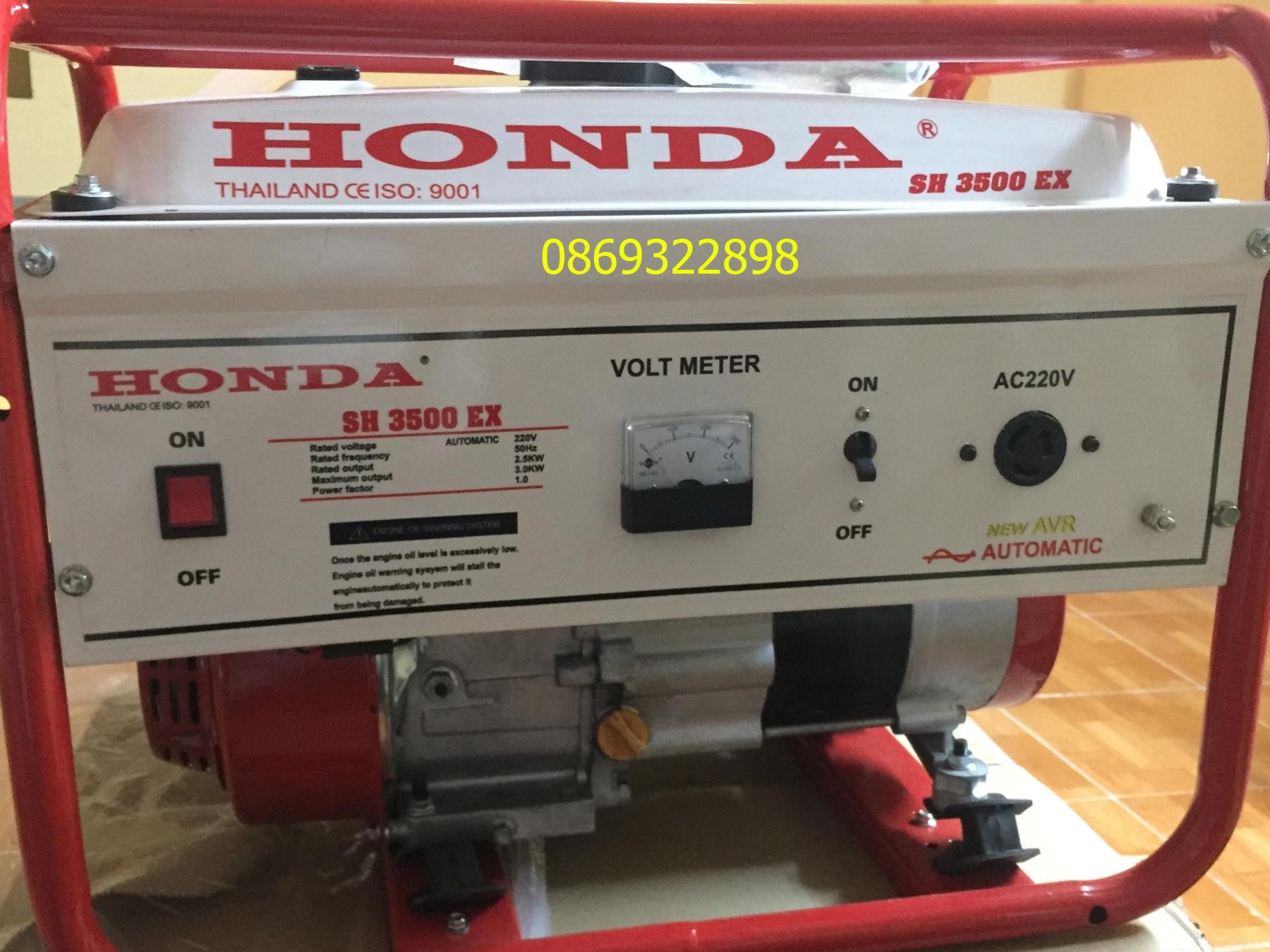 máy phát điện honda SH3500 AVR 3kw chạy xăng giật tay