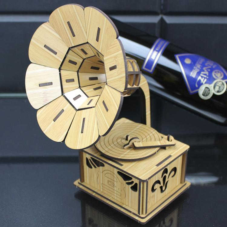 Đồ chơi lắp ráp gỗ 3d mô hình máy hát.