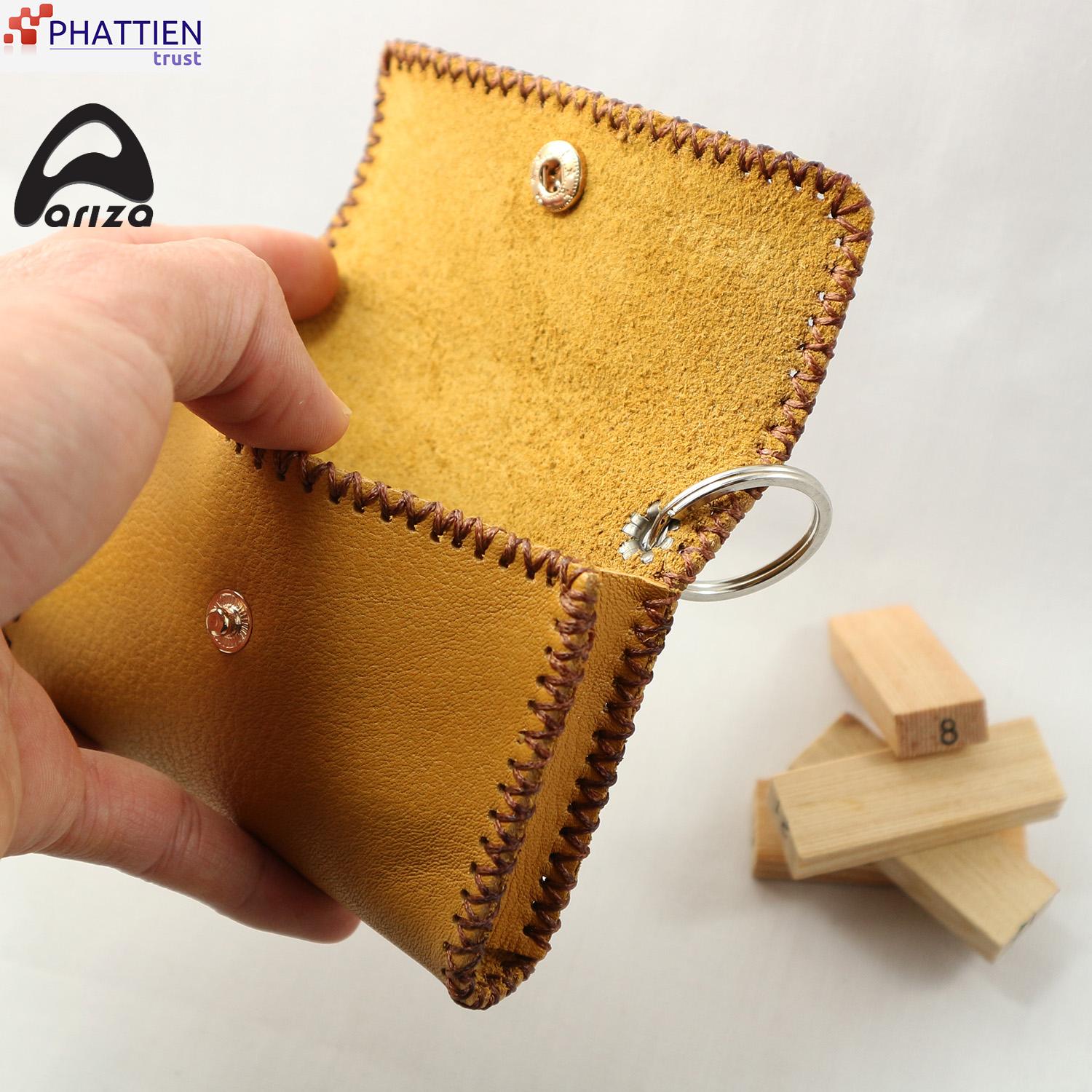 Bóp móc chìa khóa da bò thật 100% Ariza (Phát Tiến Shop)