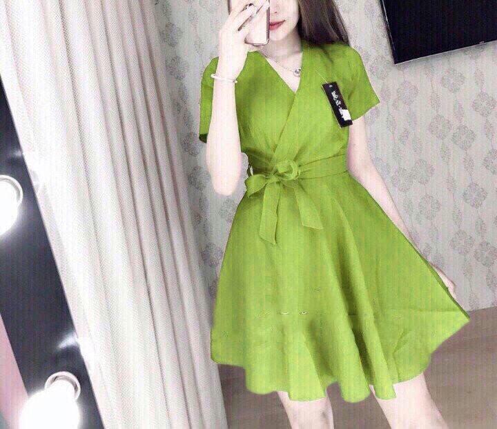 Đầm dự tiệc dáng xòe cổ tim đẹp lộng lẫy ( Đỏ - Xanh - Cam )