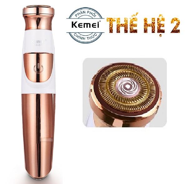 Máy tẩy lông toàn thân không đau thế hệ mới Kemei KM-577 cạo lông mặt không gây kích ứng tẩy lông nách tay chân vùng bikini đa năng