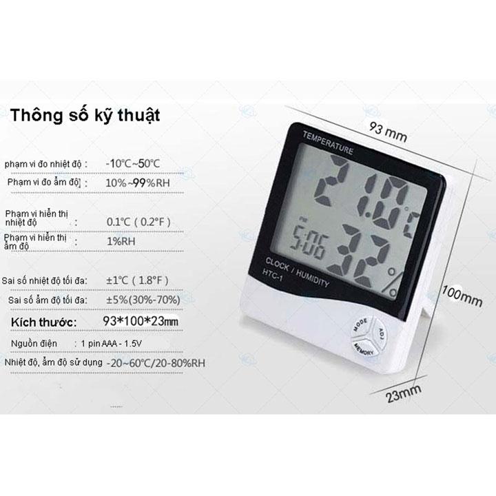 [HCM]Đồng hồ đo nhiệt độ và độ ẩm HTC-1