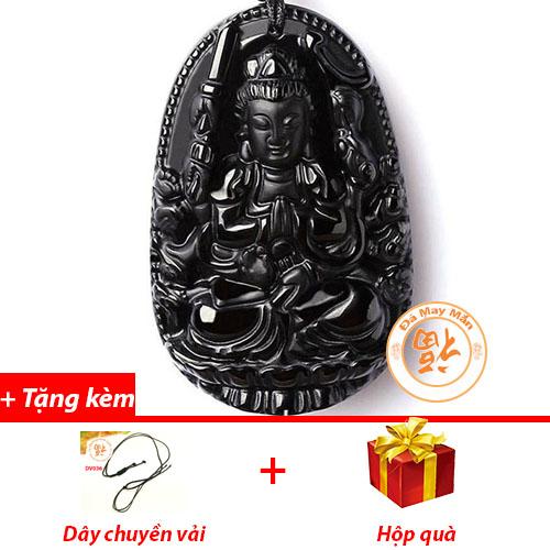 Mặt dây chuyền phật bản mệnh quan âm nghìn tay đá hắc ngà
