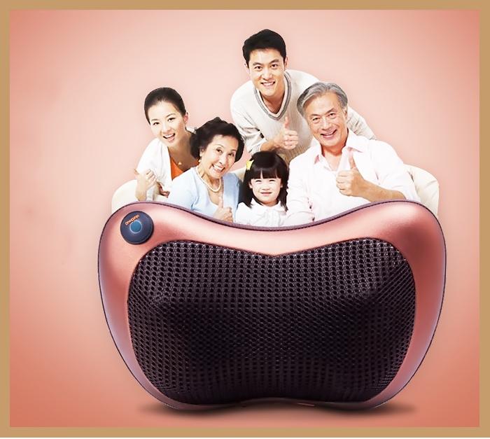 [HCM]Gối Massage hồng ngoại 8 Bi đa năng