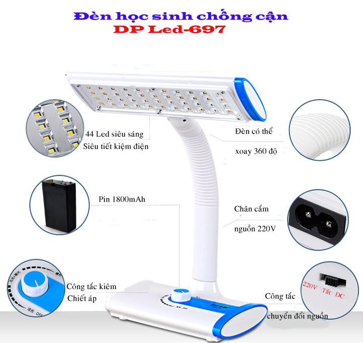 Đèn học sinh chống cận cao cấp DP Led-697