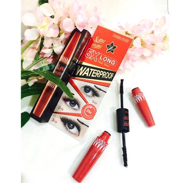 Mascara nối mi 2 đầu sivanna super model 5x long deep black