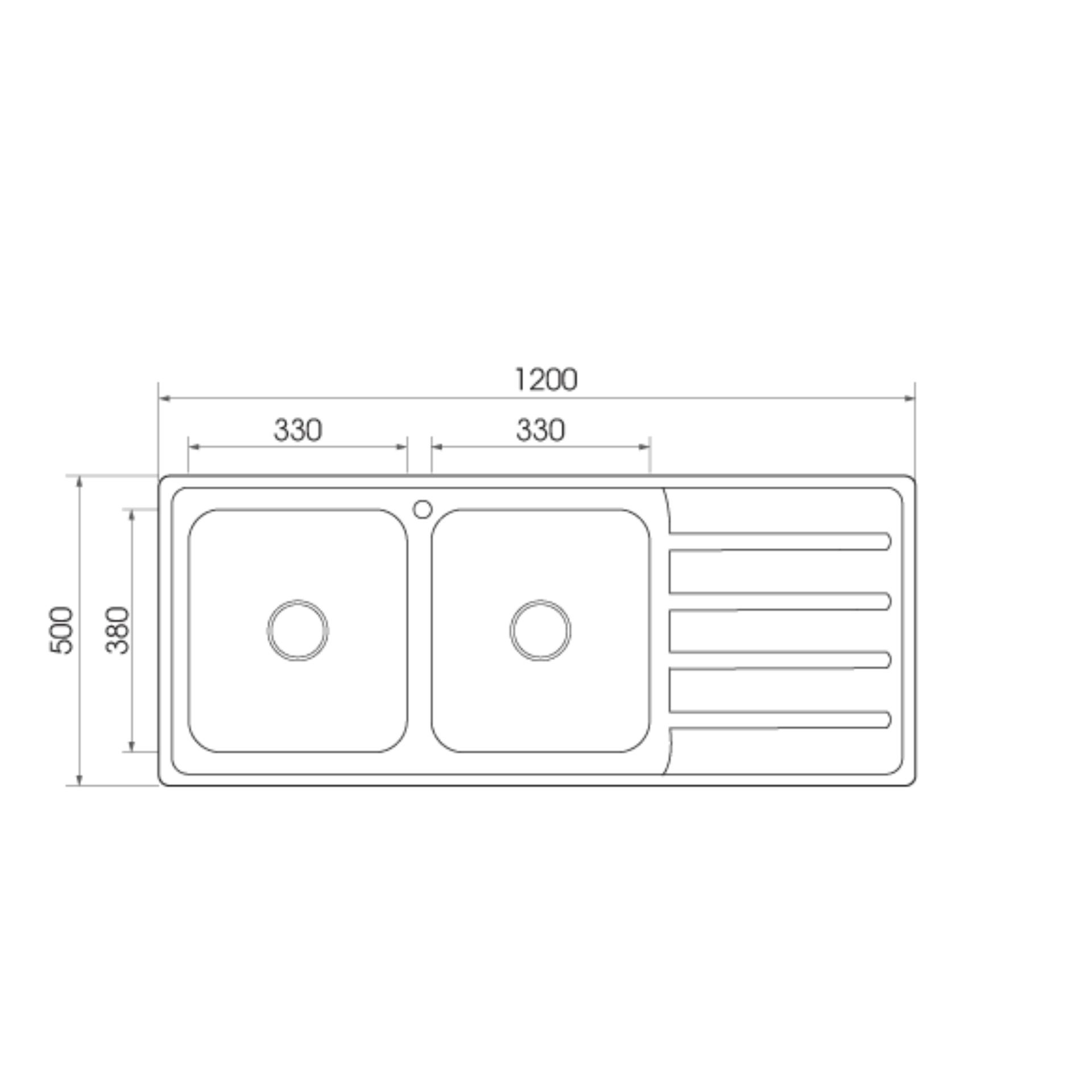 Chậu rửa chén 2 hộc 1 cánh atmor model: at-a19