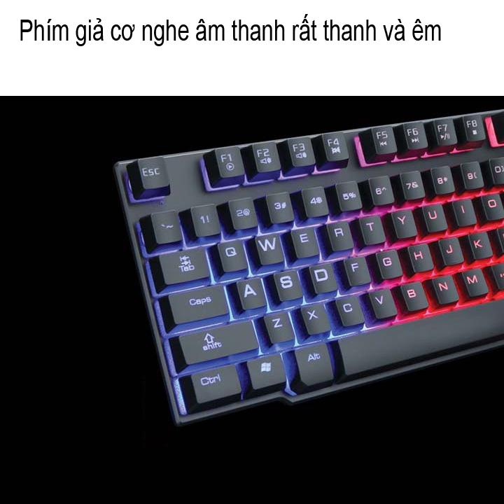 COMBO BÀN PHÍM CHUỘT R8 1910 LED 7 MÀU PHÒNG NET