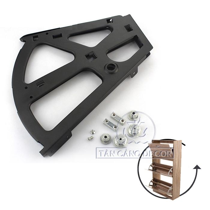 Phụ Kiện giá xoay tủ giày 2 ngăn sắt sơn tĩnh điện