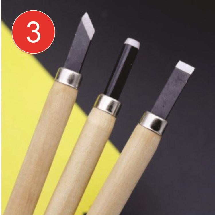 Bộ 3 dao khắc gỗ, tiện gỗ
