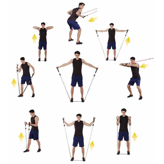 Bộ dây đàn hồi tập thể hình cao cấp