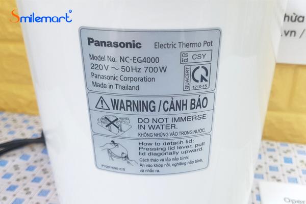Bình thủy điện Panasonic NC-EG4000