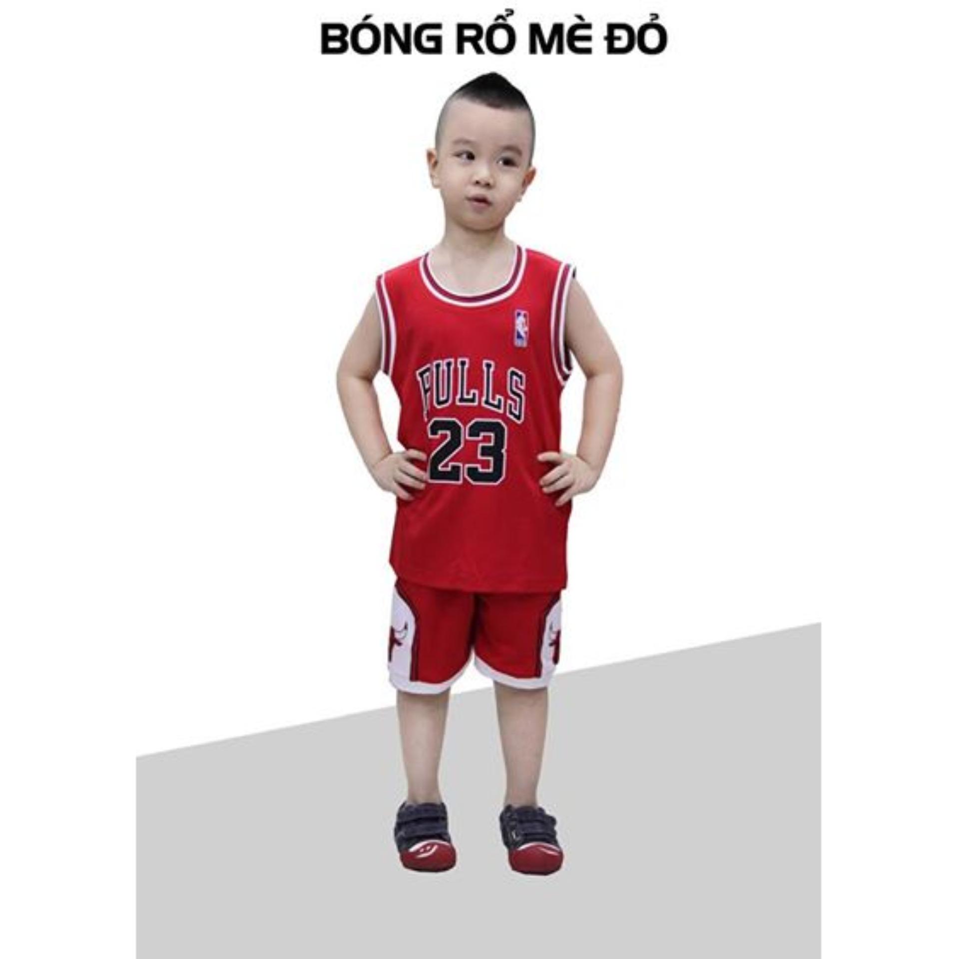 Quần áo bóng rổ trẻ em Bulls 23 đỏ