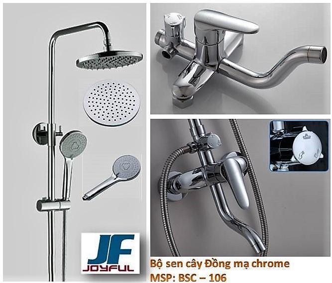 Bộ sen cây đồng mạ chrome - BSC 106