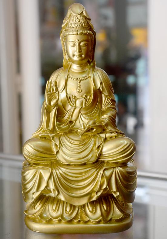 Tượng ngài Quan Thế Âm Bồ Tát ngồi tòa cao 18cm-Nhiều mẫu