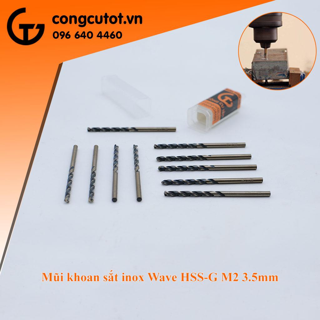 Mũi khoan sắt inox Wave HSS-G M2 các cỡ 1-10mm