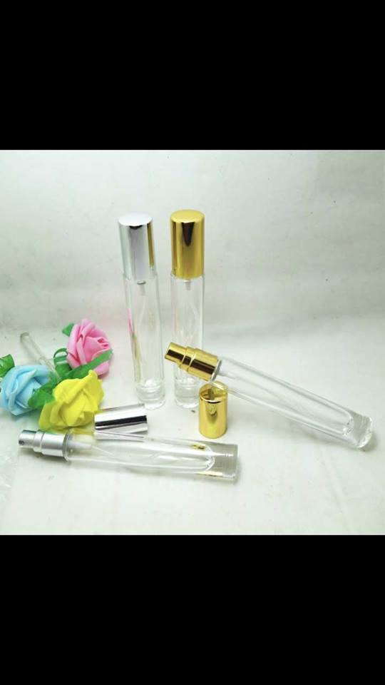 (15k/c) 05 Lọ chiết nước hoa trụ dài 10ml (Vỏ chiết nước hoa/Ống chiết nước hoa/Chai chiết nước hoa)