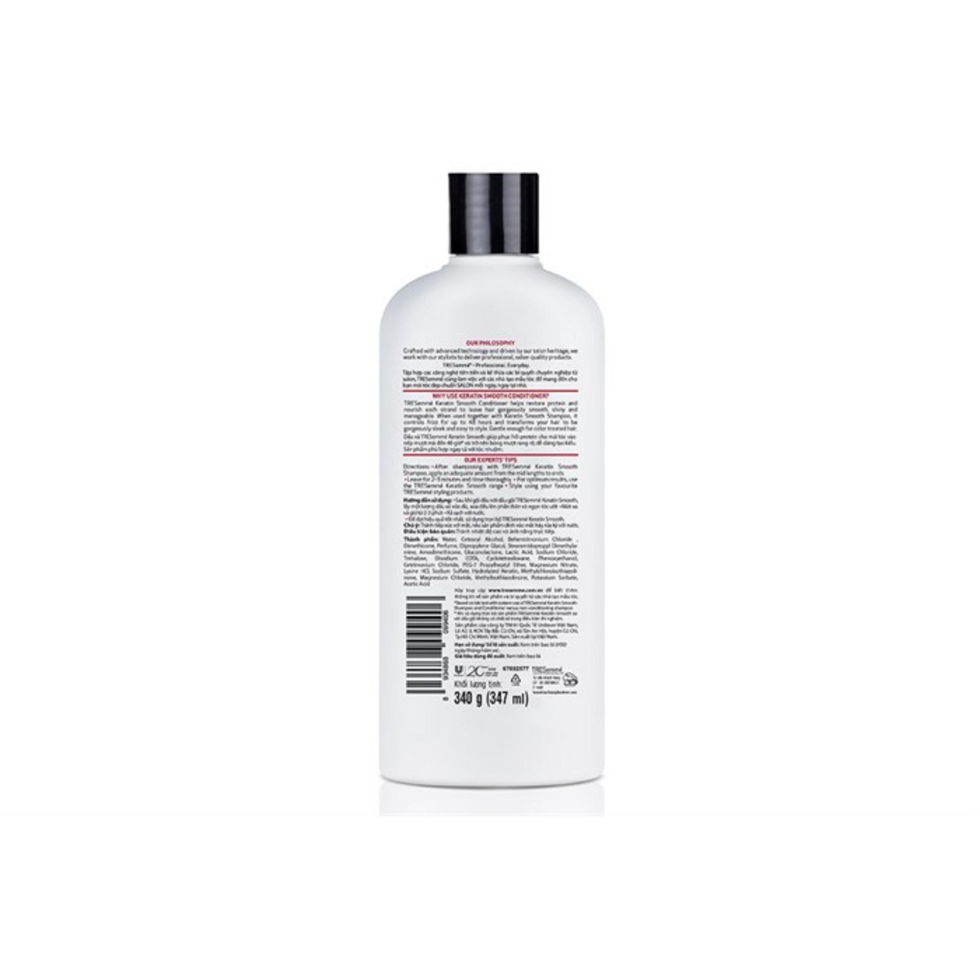 Dầu xả Tresemmé Keratin Smooth chai 340g đỏ 