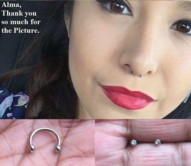 Khuyên xỏ mũi vách ngăn  Septum