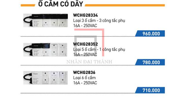[HCM]Ổ cắm có dây Panasonic WCHG28334